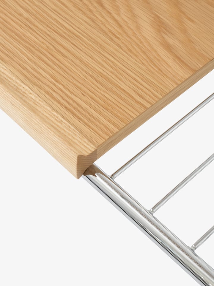 Alima opbevaringsvogn lakeret eg, Chrome & Lacquered oak &Tradition