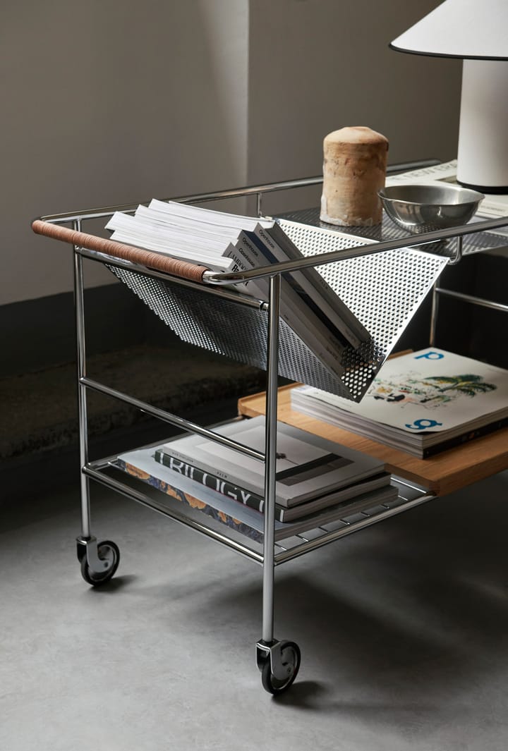 Alima opbevaringsvogn lakeret eg, Chrome & Lacquered oak &Tradition
