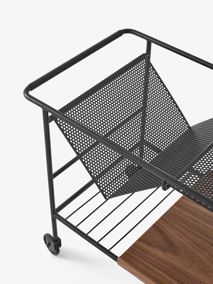 Alima opbevaringsvogn lakeret valnød, Black & Lacquered walnut &Tradition