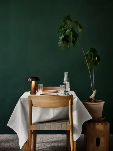 Betty TK1 stol, Eg-natur flettet linsestofssæde, 6 stk. - &Tradition