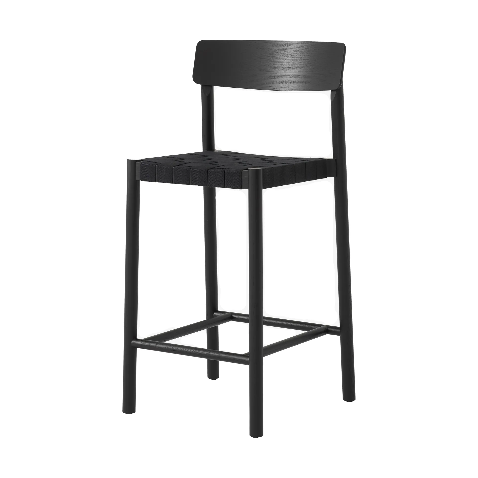Betty TK12 Counter Chair barstol 65 cm, Sort hør-sortlakeret ask &Tradition