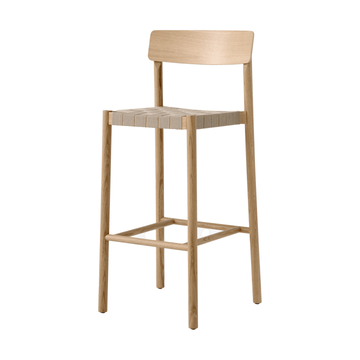 Betty TK15 Bar Chair barstol 75 cm - Lakeret eg-naturfarvet hør - &Tradition