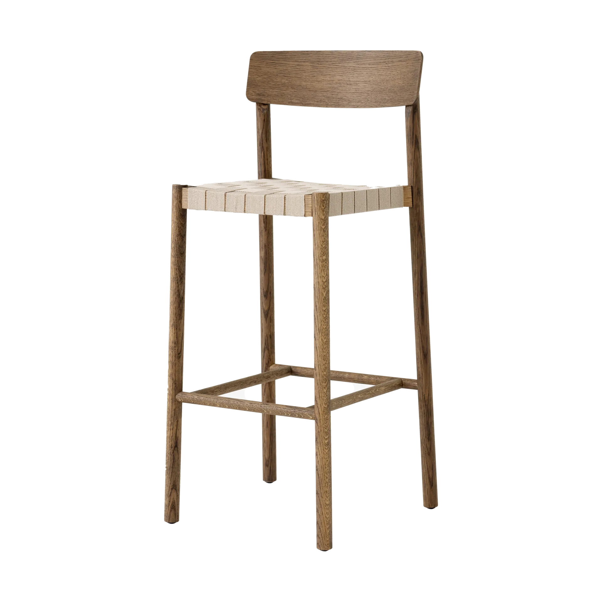 Betty TK15 Bar Chair barstol 75 cm, Røget eg-naturfarvet hør &Tradition