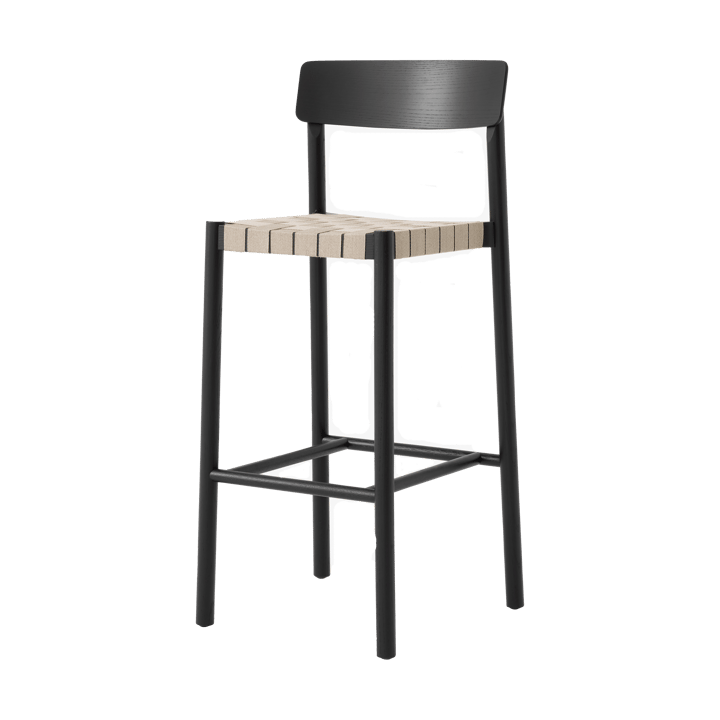 Betty TK15 Bar Chair barstol 75 cm - Sortlakeret ask-naturfarvet hør - &Tradition