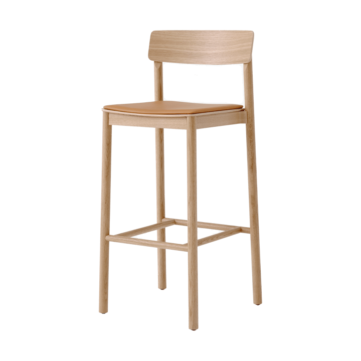 Betty TK17 Bar Chair barstol 75 cm - Noble cognacfarvet læder-lakeret eg - &Tradition