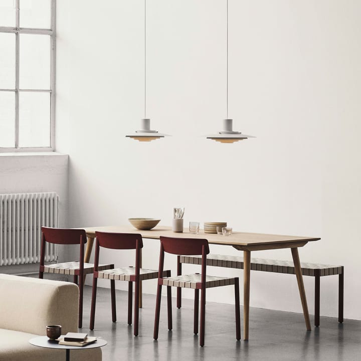 Betty TK5 bænk, black, sort flettet lærredssæde &Tradition