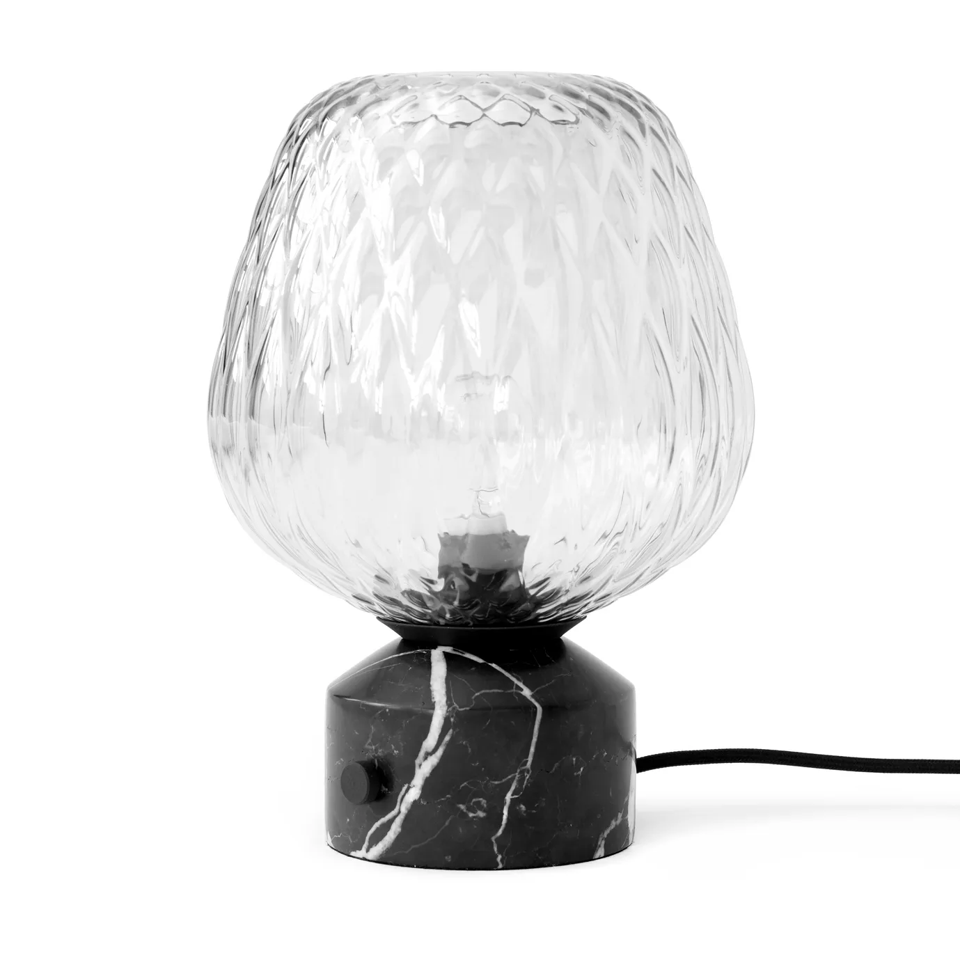 Blown bordlampe SW6, Sort marmor &Tradition