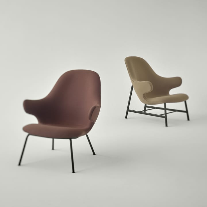Catch JH13 loungelænestol, Divina 944 green, sorte ben &Tradition