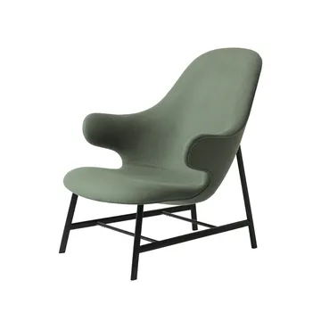 Catch JH13 loungelænestol - Divina 944 green, sorte ben - &Tradition