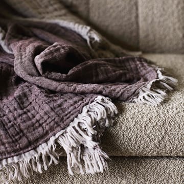 Collect bomuldsplaid SC32 140x210 cm - Cloud & Burgundy (beige/rød) - &Tradition