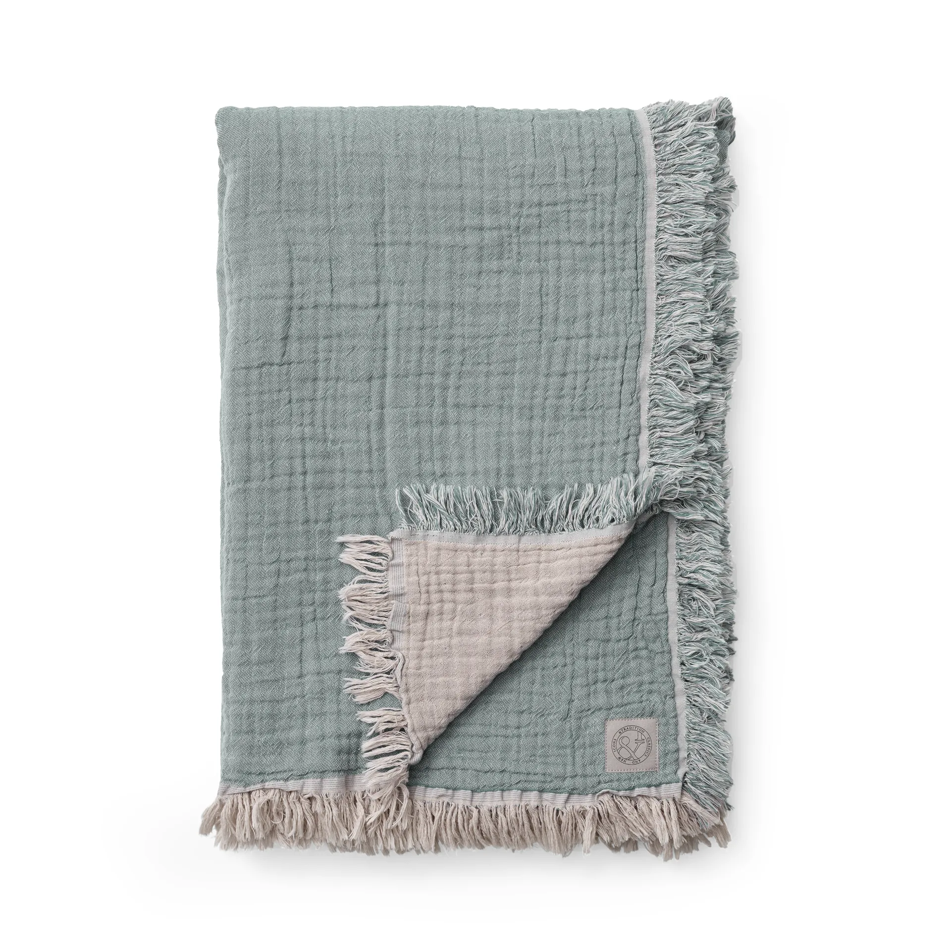 Collect bomuldsplaid SC32 140x210 cm, Cloud & Sage &Tradition