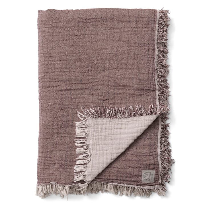 Collect bomuldsplaid SC33 260x260 cm - Cloud & Burgundy (beige/rød) - &Tradition