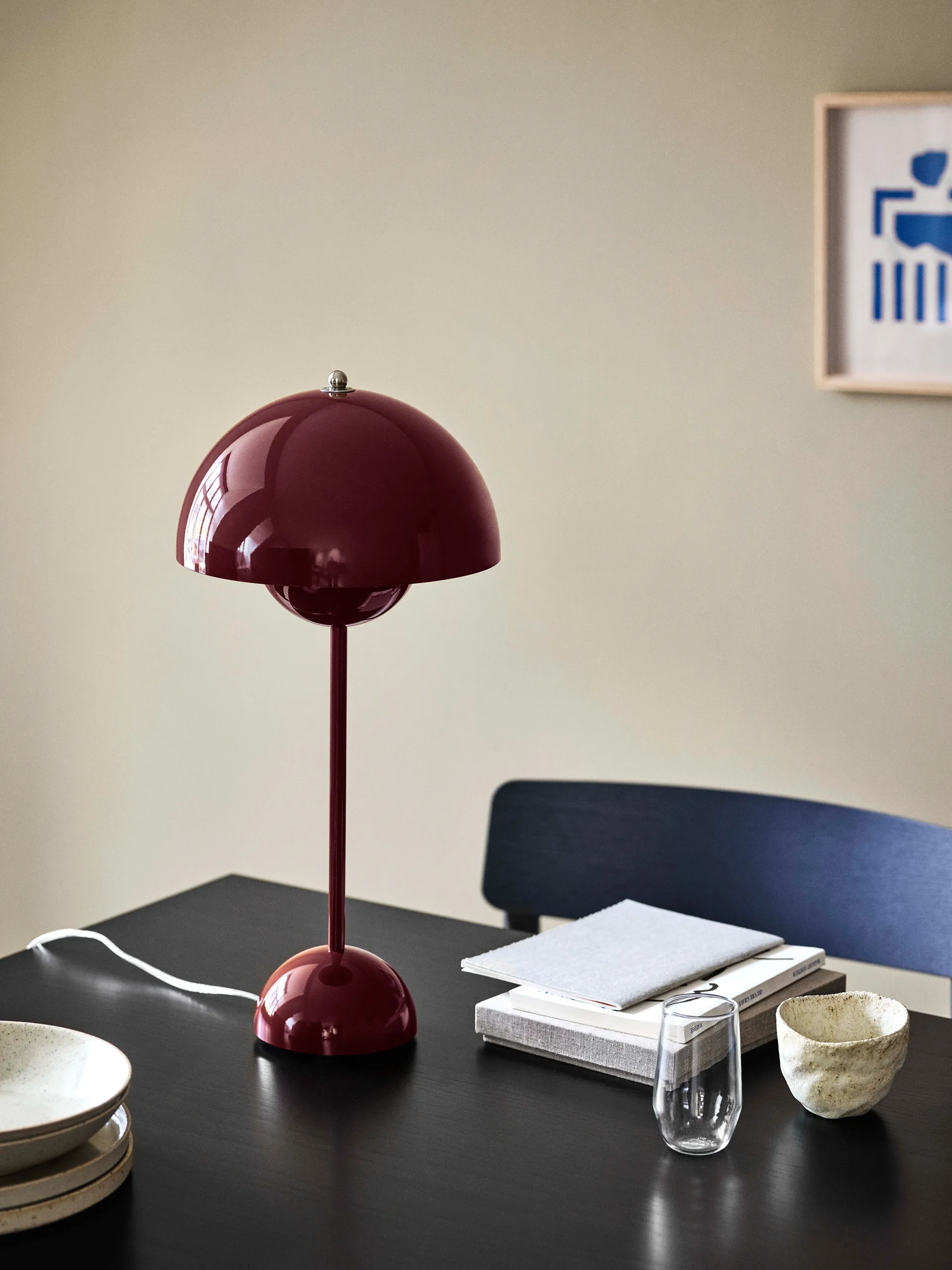 FlowerPot bordlampe VP3, Dark plum &Tradition