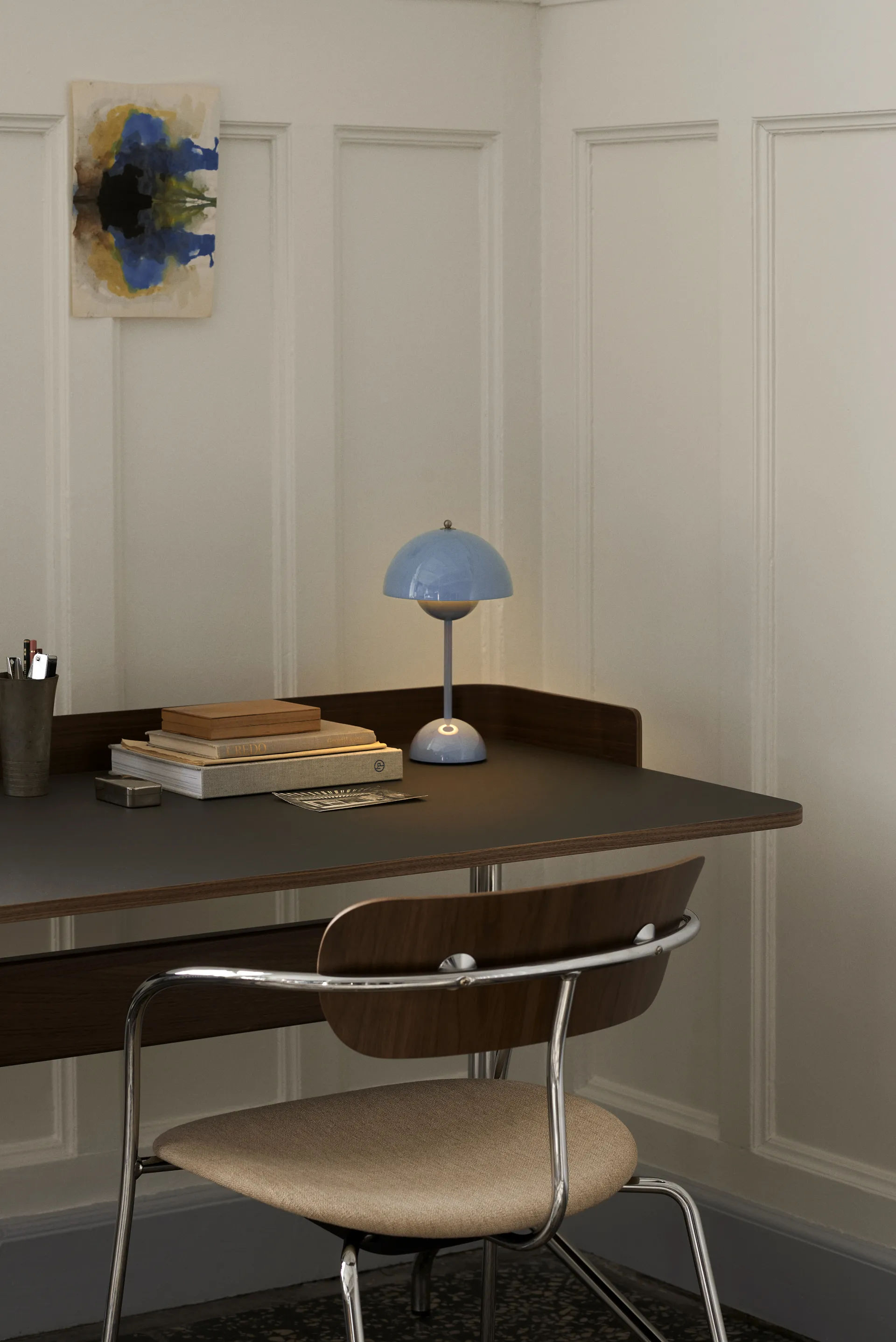 Flowerpot portable bordlampe VP9, Light blue &Tradition