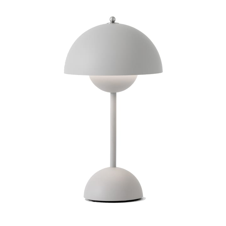 Flowerpot portable bordlampe VP9, Matt light grey &Tradition