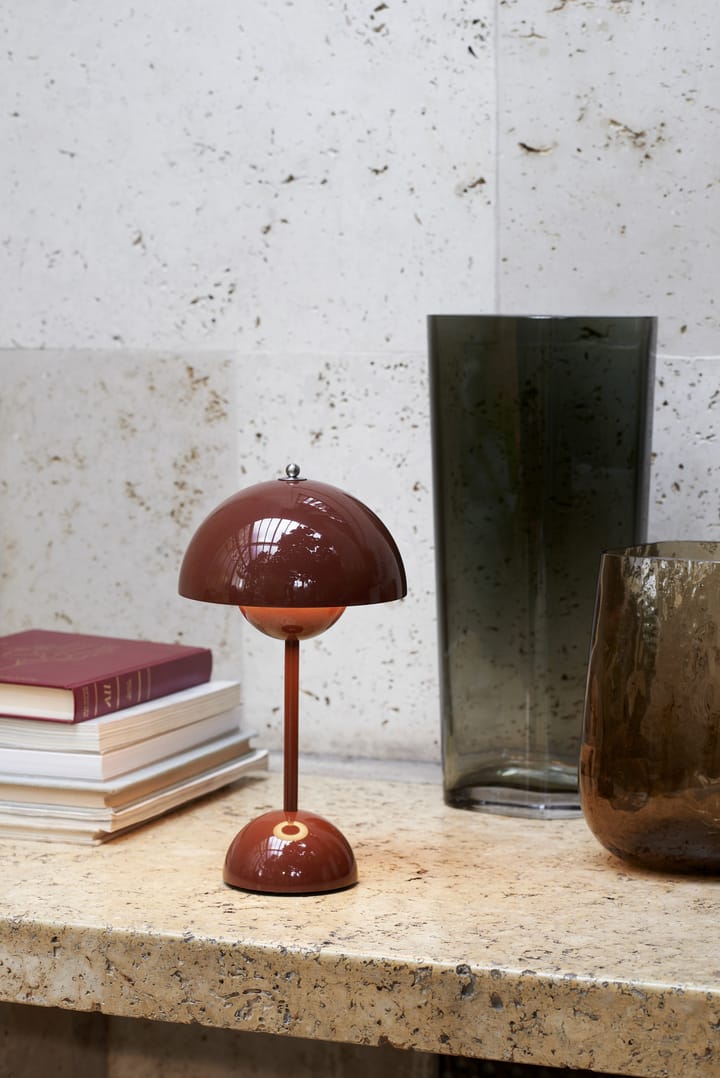Flowerpot portable bordlampe VP9, Red brown &Tradition