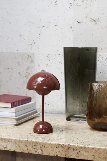 Flowerpot portable bordlampe VP9 - Red brown - &Tradition