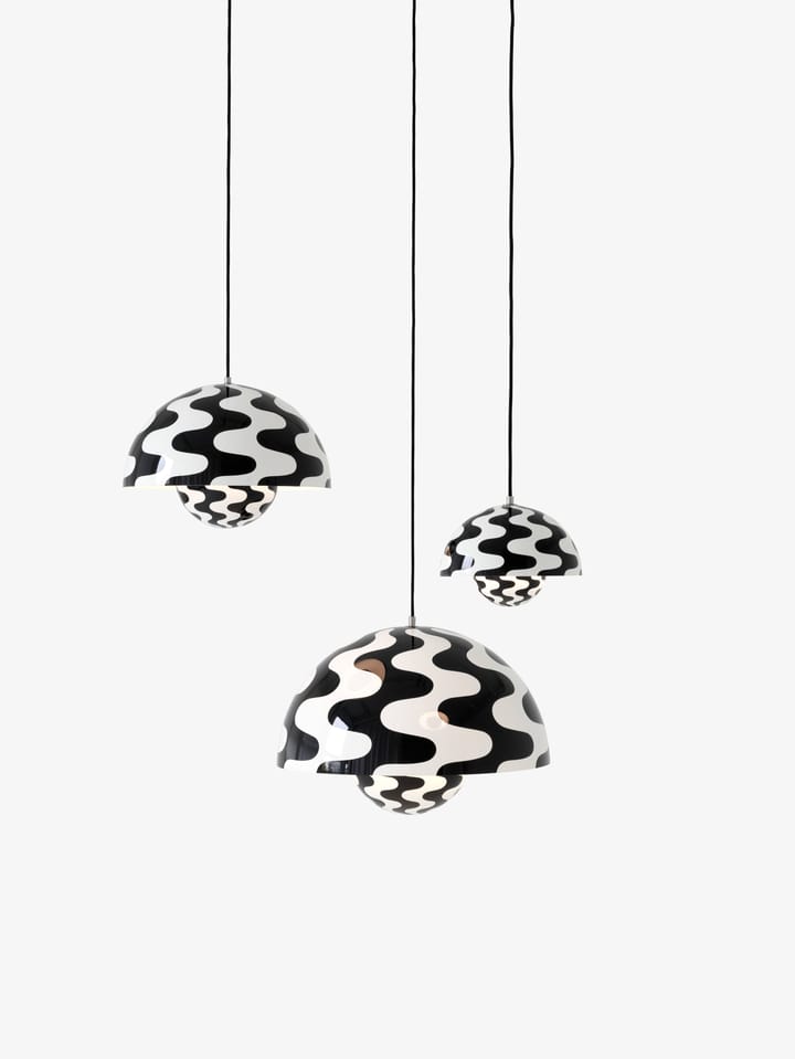 Flowerpot VP1 pendel, Black/White pattern &Tradition