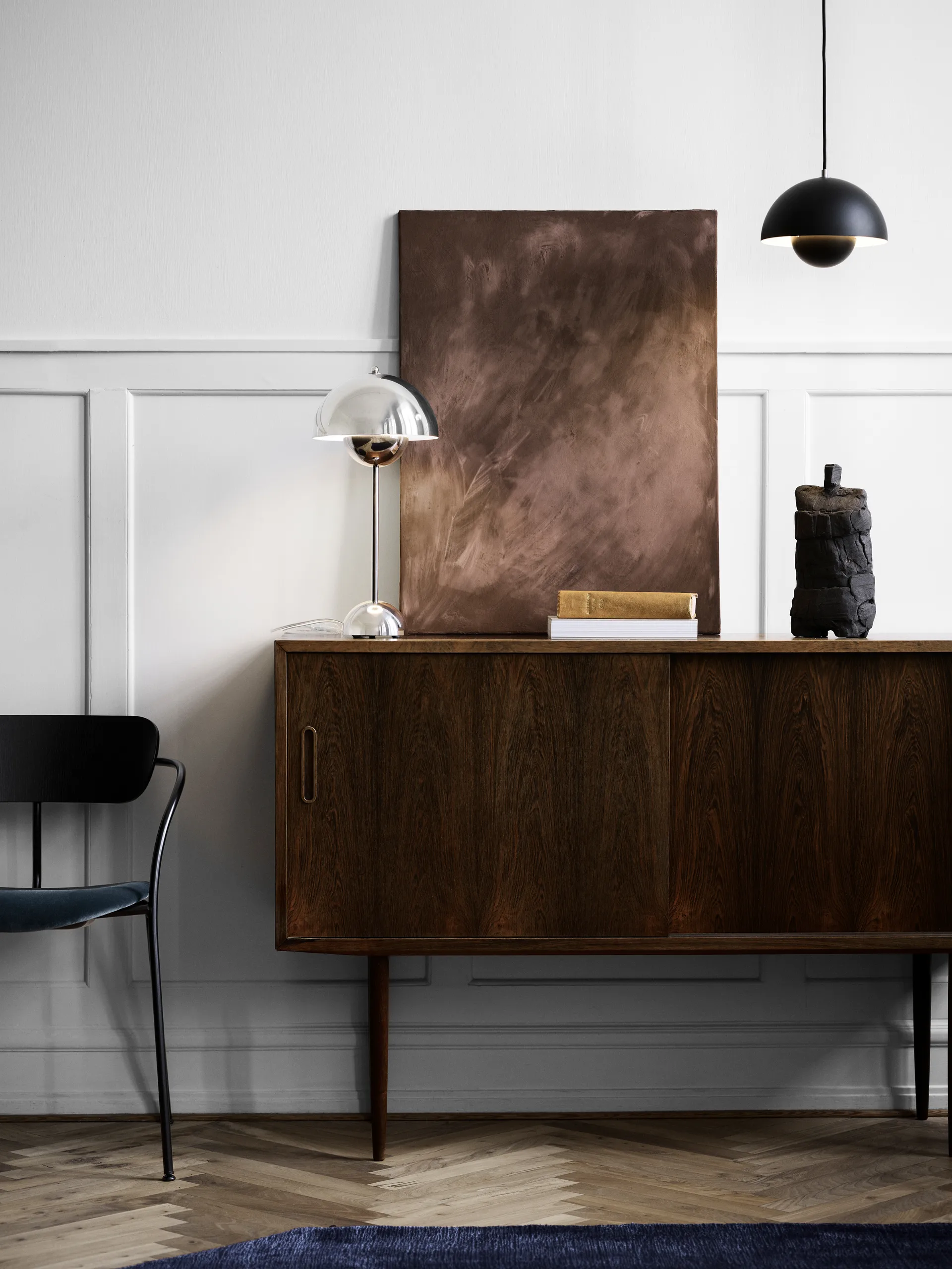 Flowerpot VP1 pendel, mat sort &Tradition