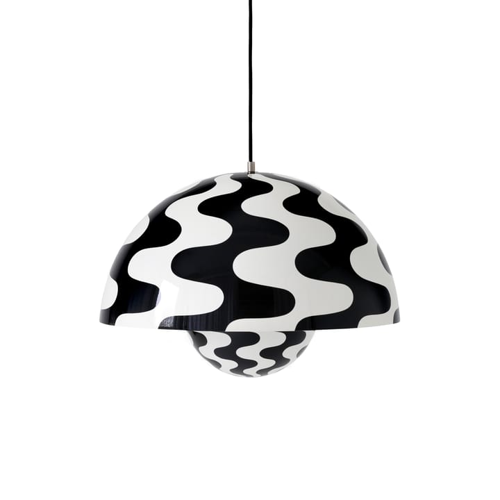 Flowerpot VP2 pendel stor - Black/White pattern - &Tradition