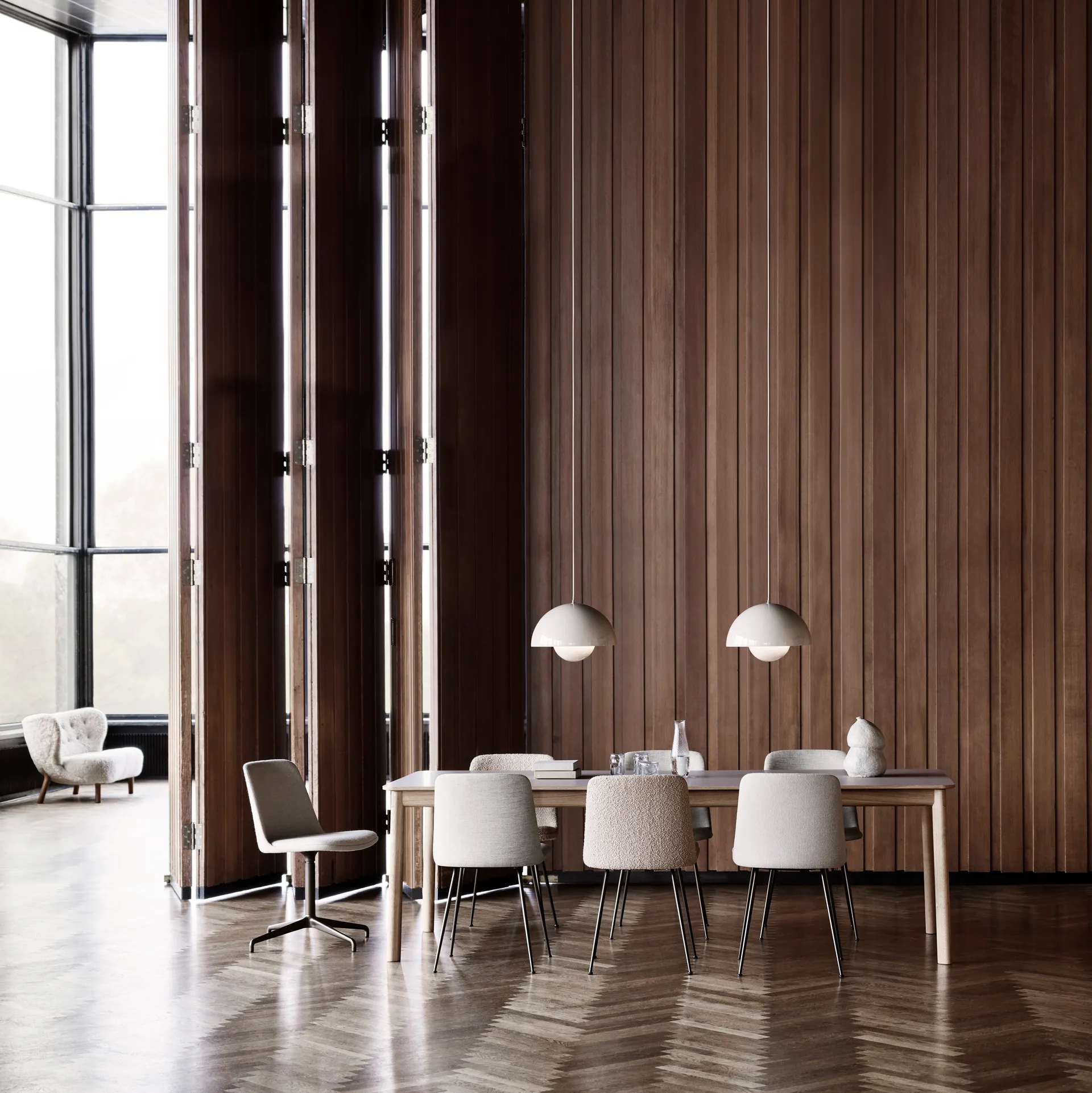 Flowerpot VP7 pendel, Mat hvid &Tradition