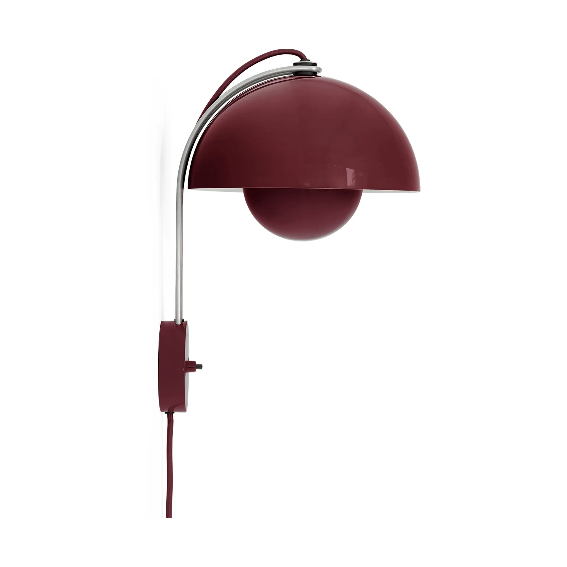Flowerpot VP8 væglampe, Dark plum &Tradition