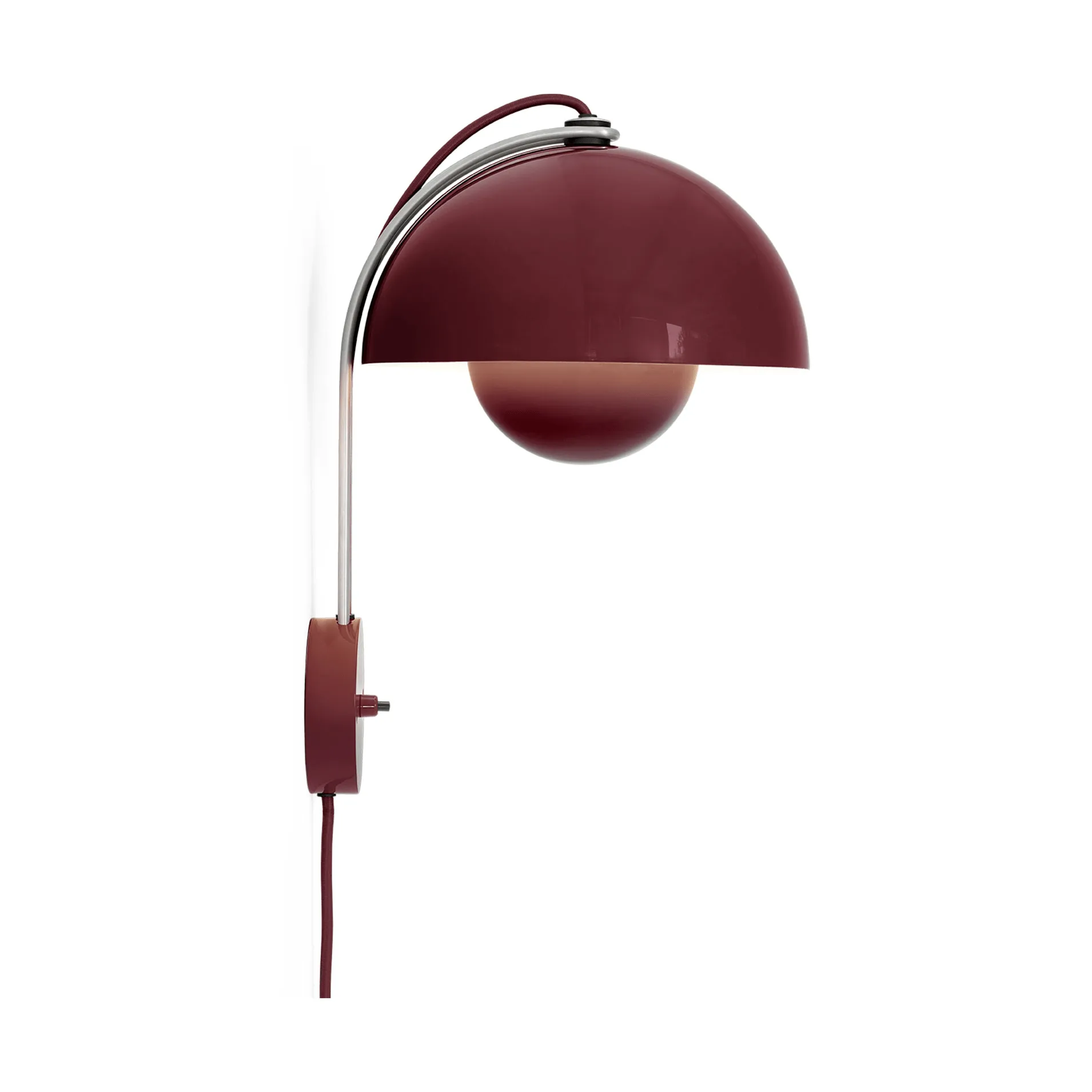 Flowerpot VP8 væglampe, Dark plum &Tradition