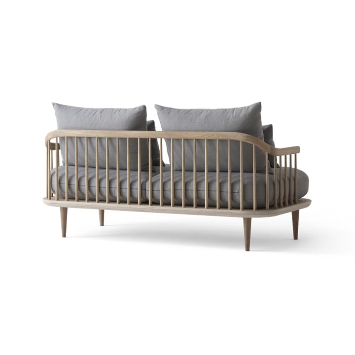 Fly SC2 sofa, stof Hot Madison 094 lysegrå, hvidolieret egetræ &Tradition