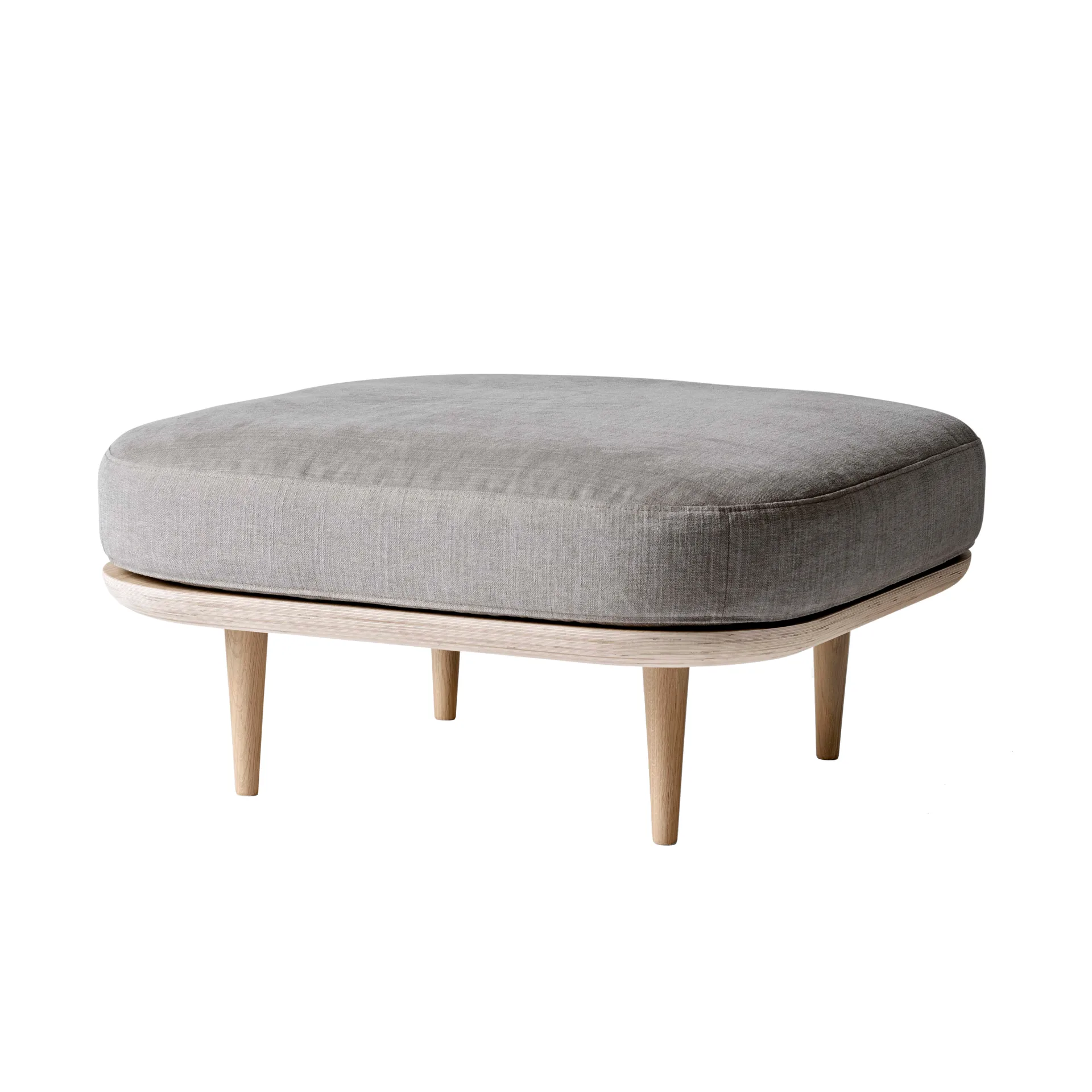 Fly siddepuf SC9, lys-olieret eg + beige tyg &Tradition