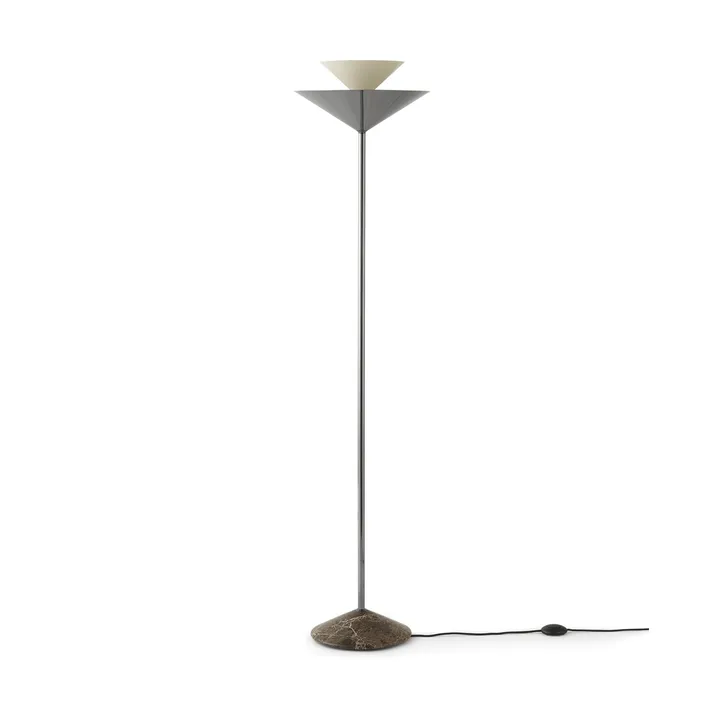 Gio LN 28 gulvlampe - Mørk krom, marmo - &Tradition