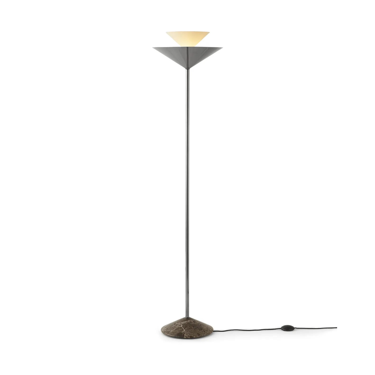 Gio LN 28 gulvlampe, Mørk krom, marmo &Tradition