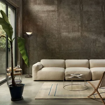Gio LN 28 gulvlampe - Mørk krom, marmo - &Tradition