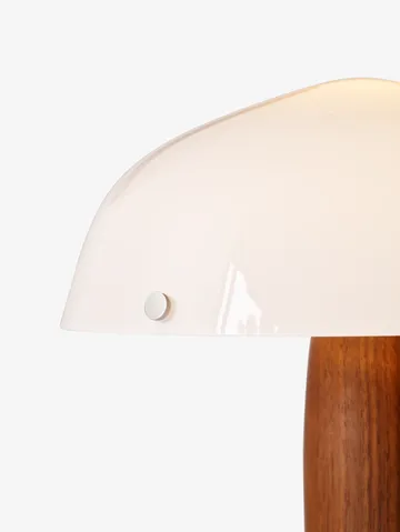 Herman SHY3 bordlampe - Walnut & Cream marble, stofledning - &Tradition