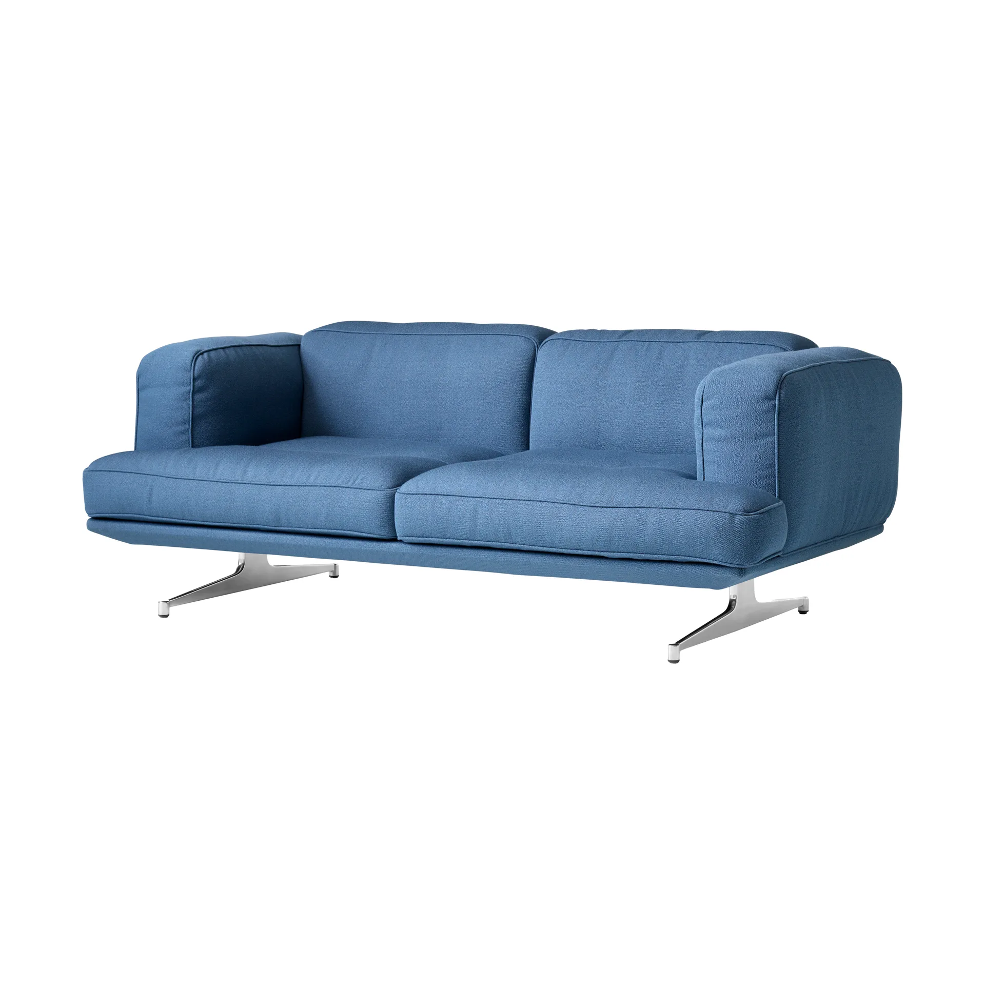 Inland AV22 2-personers sofa, Vidar 733/Poleret aluminium &Tradition