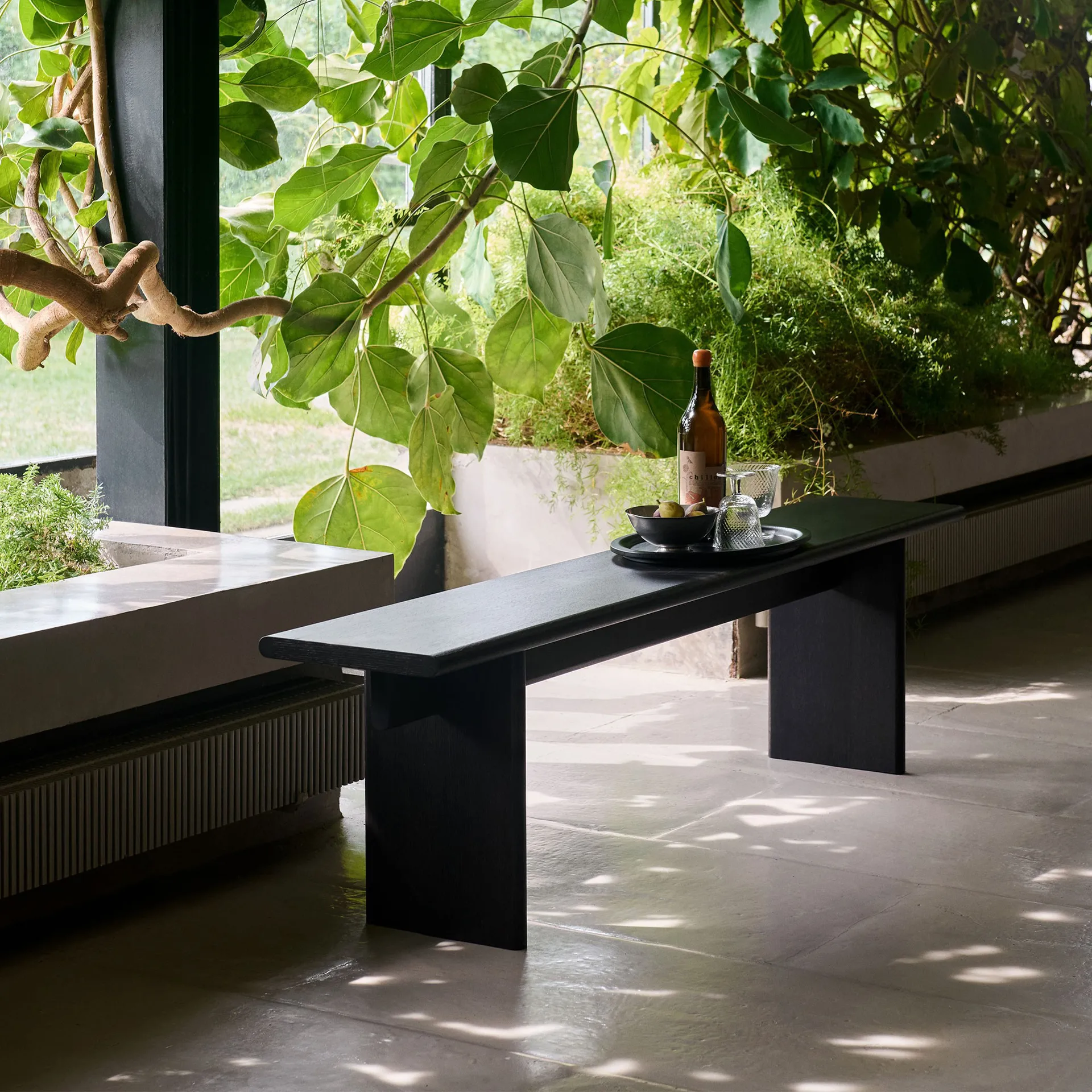 Ita OS5 bænk 170 cm, Dark stained oak &Tradition