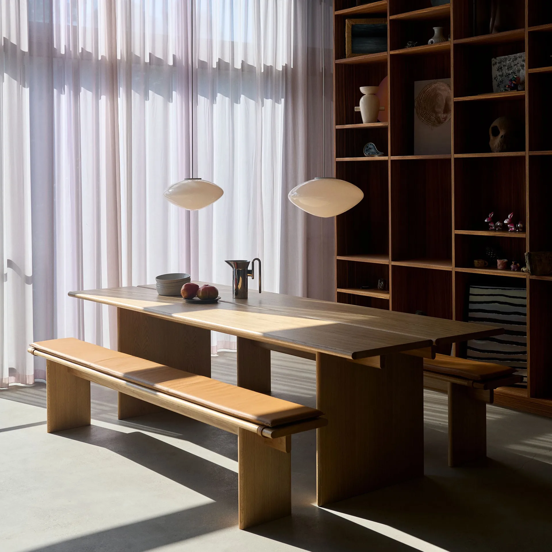 Ita OS6 hynde til bænk 230 cm, Noble leather congnac &Tradition