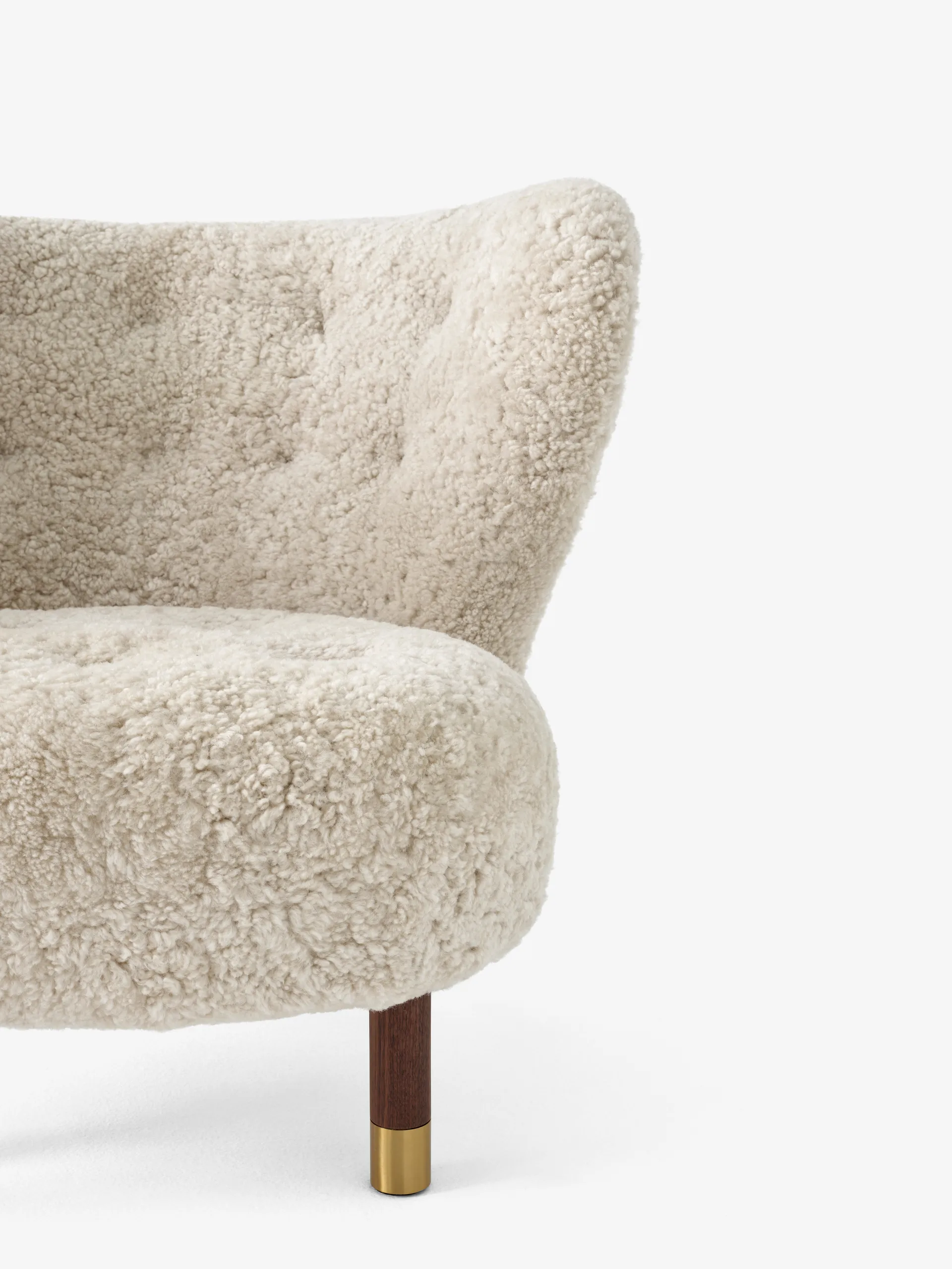 Little Petra VB1 lænestol Limited Edition, Valnød, messing-Moonlight &Tradition