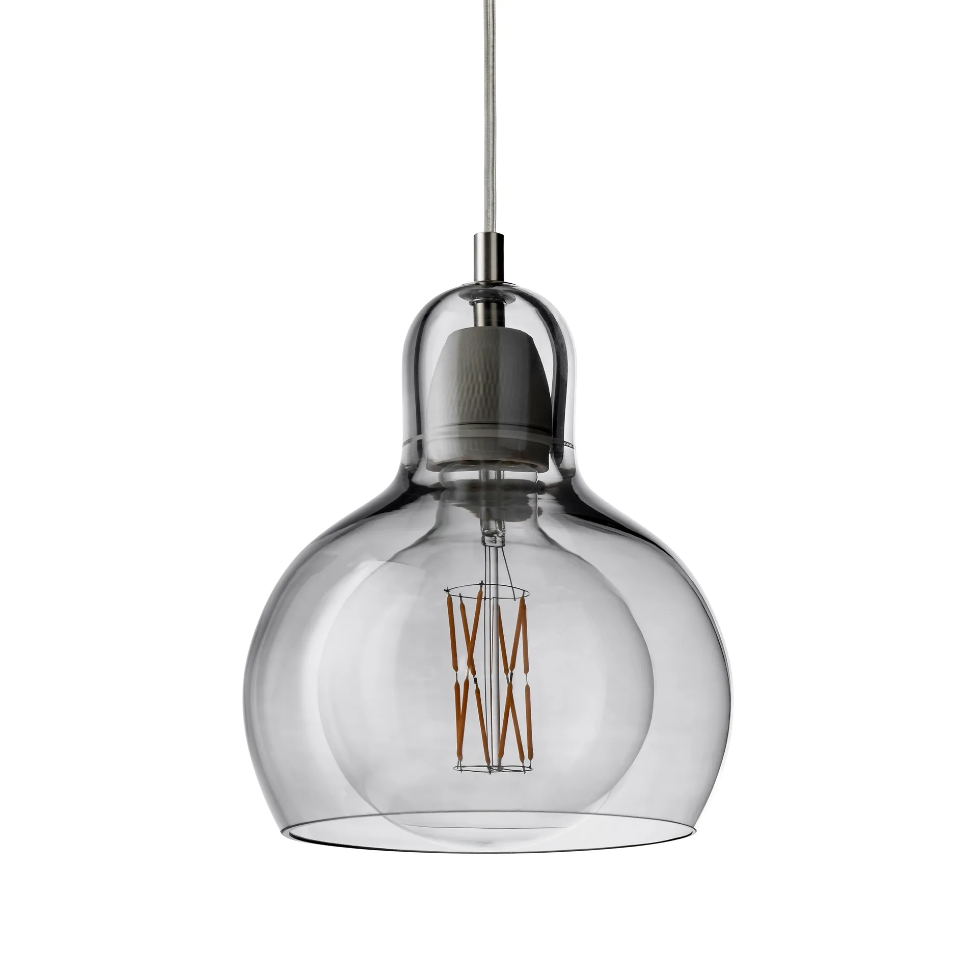 Mega Bulb lampe, Sølv/Transparent ledning &Tradition
