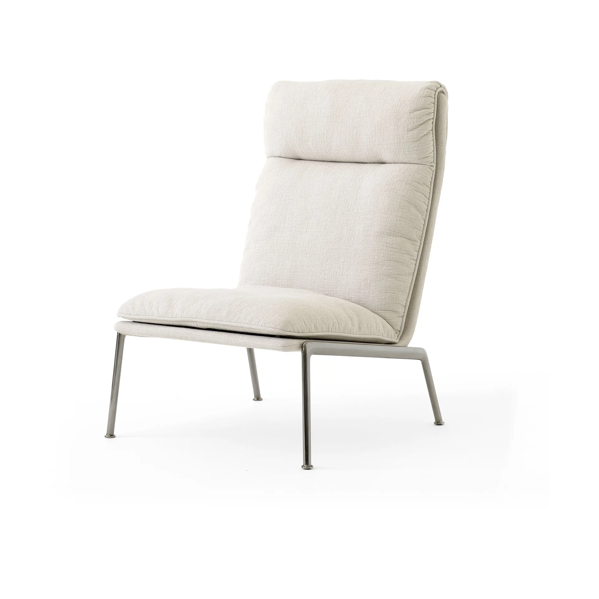 Muno LN16 High back lounge stol, Dark chrome-Cifrado 0221 &Tradition