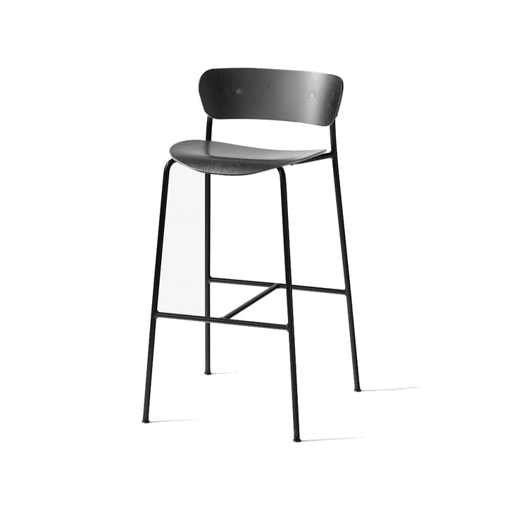 Pavilion AV9 barstol, black, understel i stål &Tradition