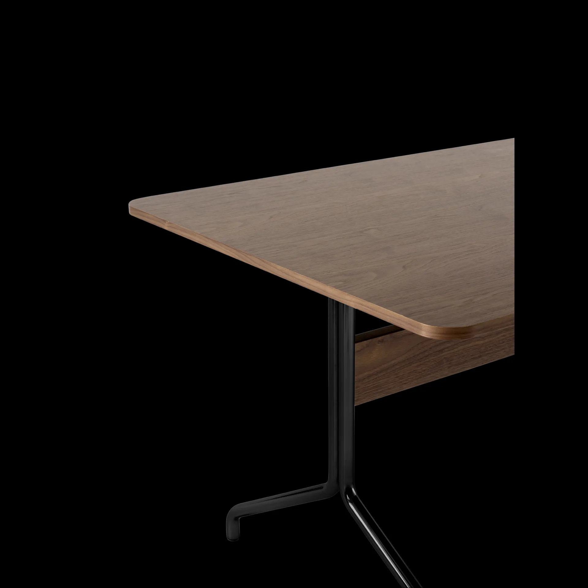 Pavilion dining table AV18 160x90 cm, Walnut/Black frame &Tradition