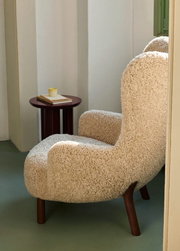 Petra VB3 High lænestol, Olieret valnød-Sheepskin Moonlight &Tradition