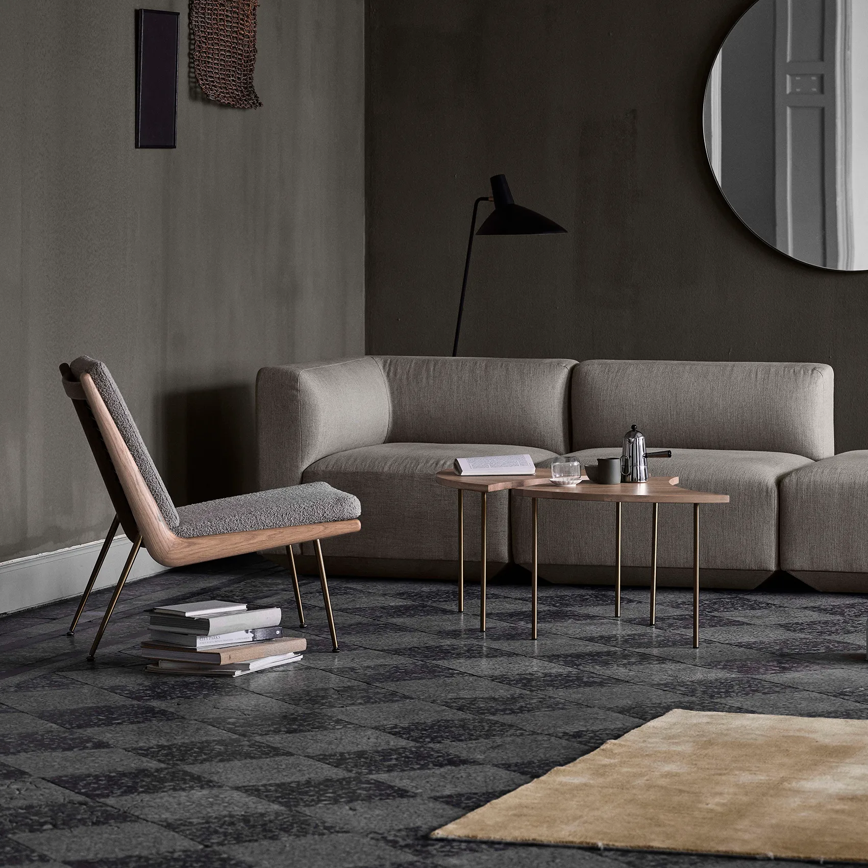 Pinwheel sidebord HM7, Hvidolieret eg &Tradition