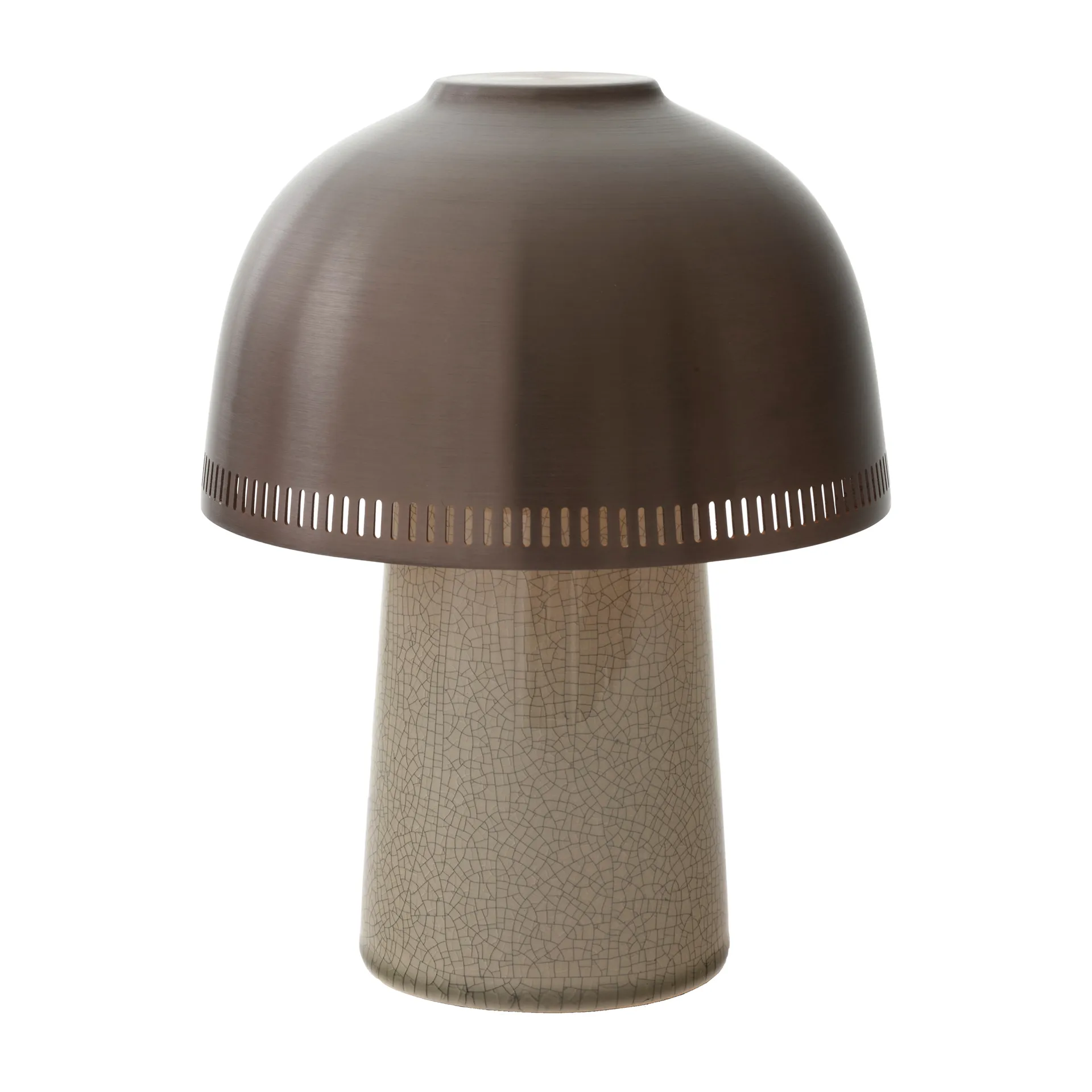 Raku SH8 bordlampe, Beige Grey & Bronze &Tradition