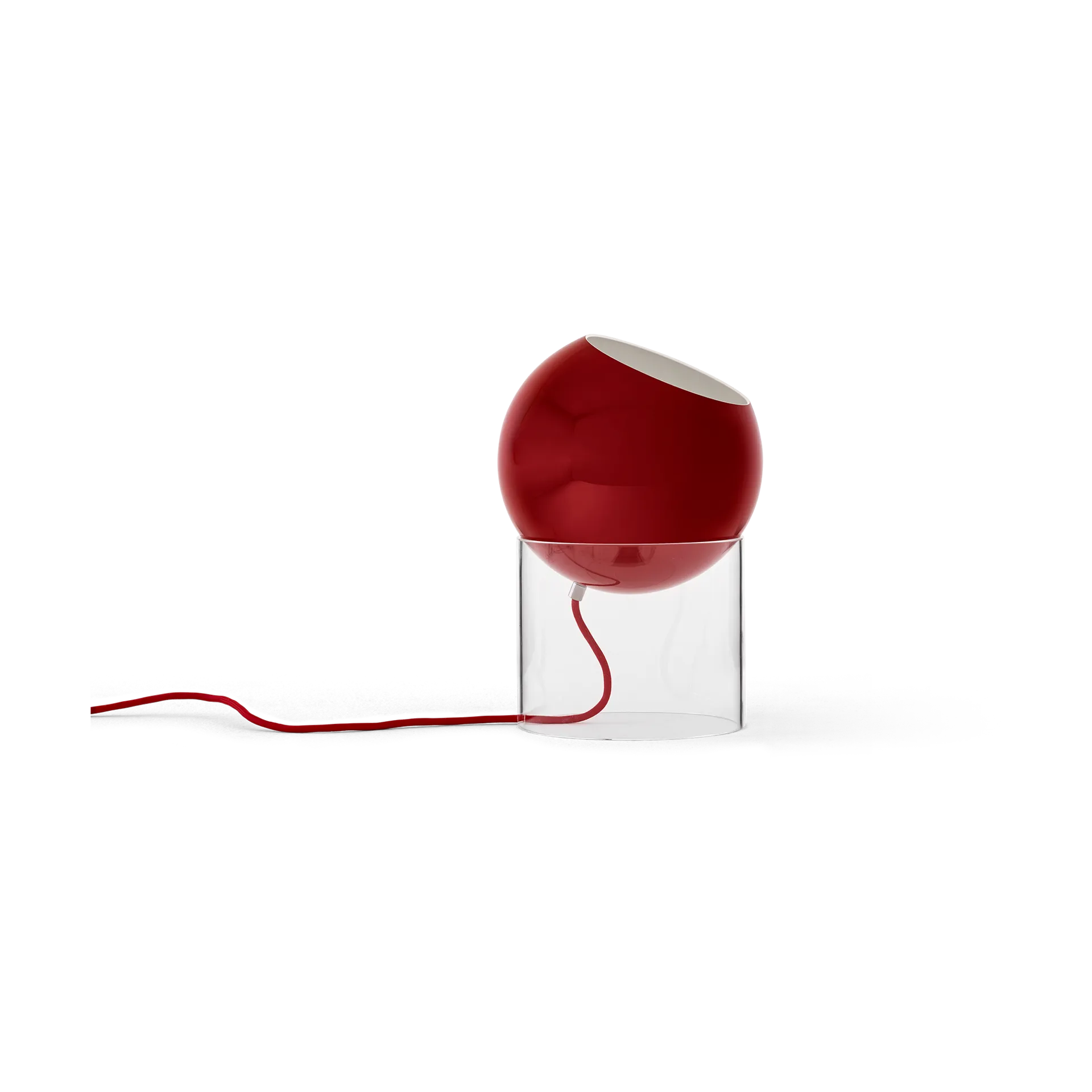 Topan VP13 bordlampe 31,5 cm, Clear-vermilion red &Tradition