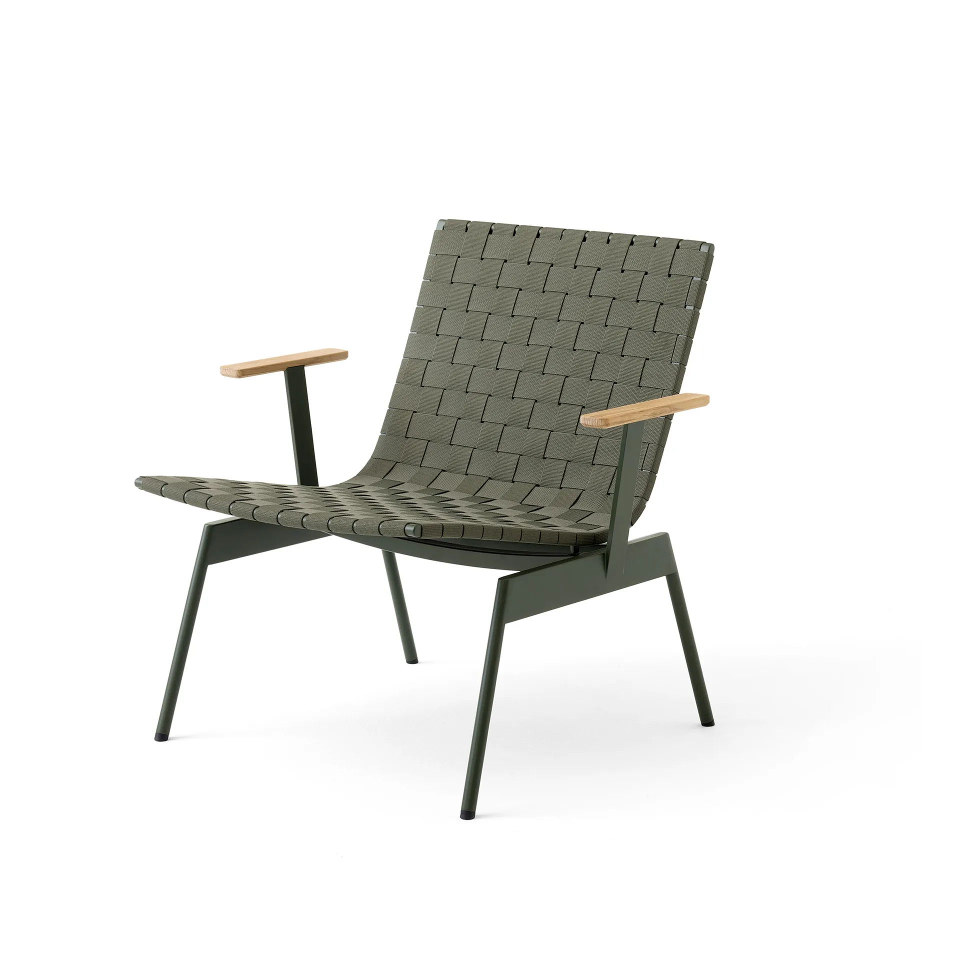 Ville Outdoor AV45 loungestol med armlæn, Bronze green &Tradition