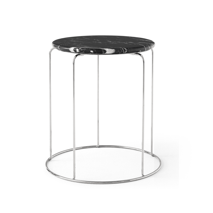 Wire Stool VP11 bordplade Ø38 cm, Marmor Nero Marquina &Tradition