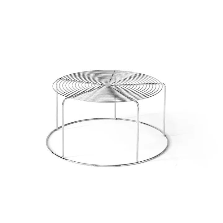 WIre VP17 sofabord - Rustfrit stål, Ø74x36 cm - &Tradition