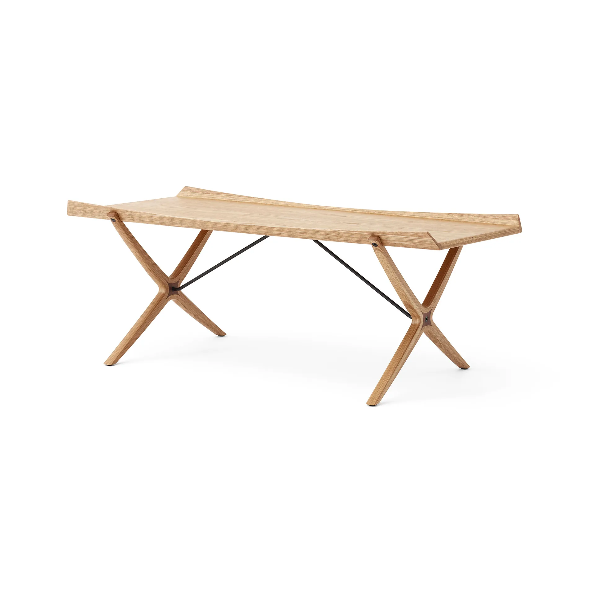 X HM13 sofabord 61x120 cm, Lacquered oak-walnut inserts &Tradition