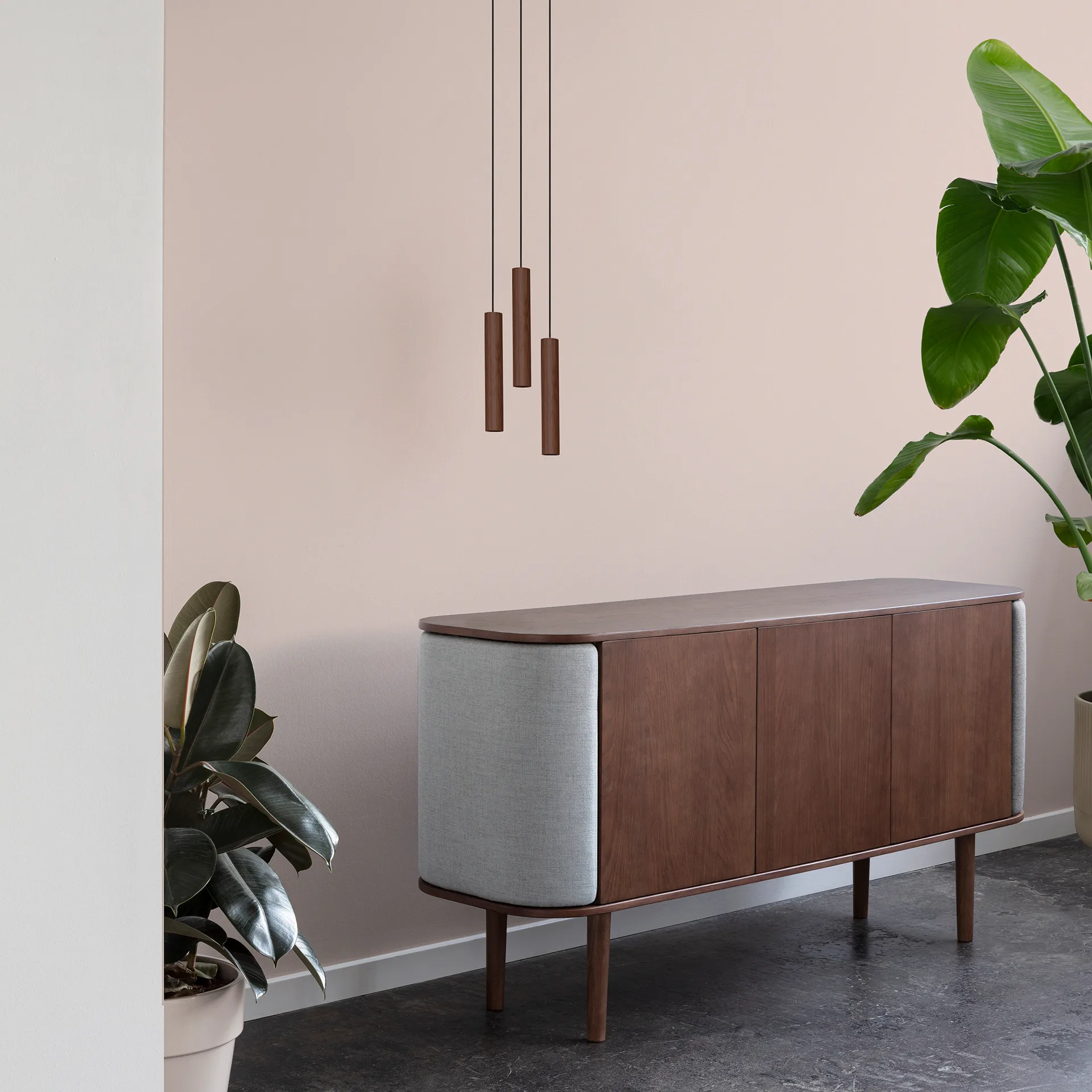 3 Chimes lampe, mørk eg Umage